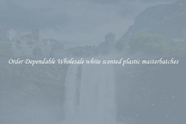 Order Dependable Wholesale white scented plastic masterbatches