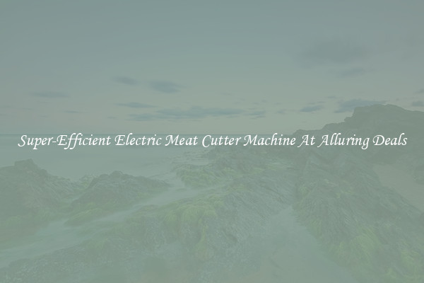 Super-Efficient Electric Meat Cutter Machine At Alluring Deals