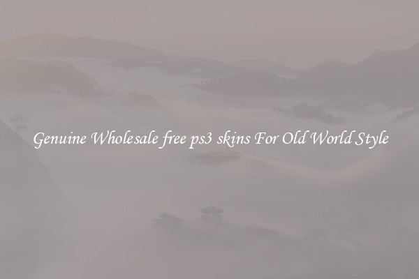 Genuine Wholesale free ps3 skins For Old World Style