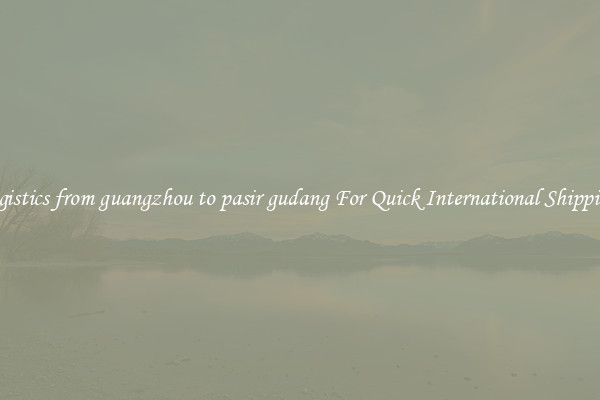 logistics from guangzhou to pasir gudang For Quick International Shipping