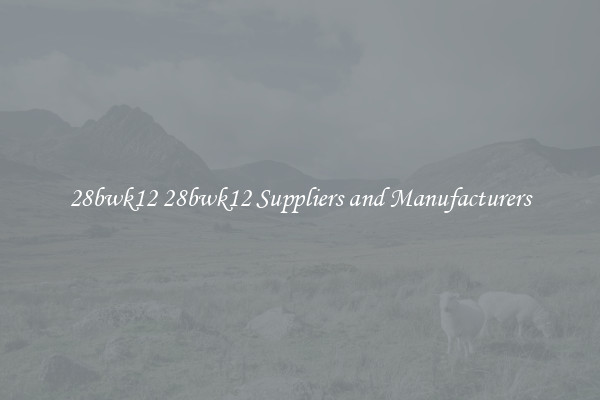 28bwk12 28bwk12 Suppliers and Manufacturers
