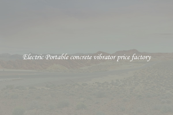 Electric Portable concrete vibrator price factory