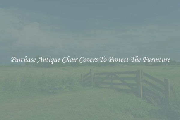 Purchase Antique Chair Covers To Protect The Furniture
