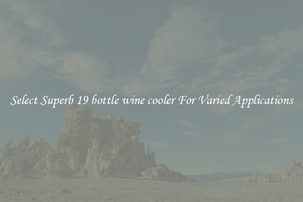 Select Superb 19 bottle wine cooler For Varied Applications